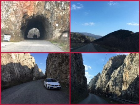 The Vardar Rive valley near "Demir Kapija"